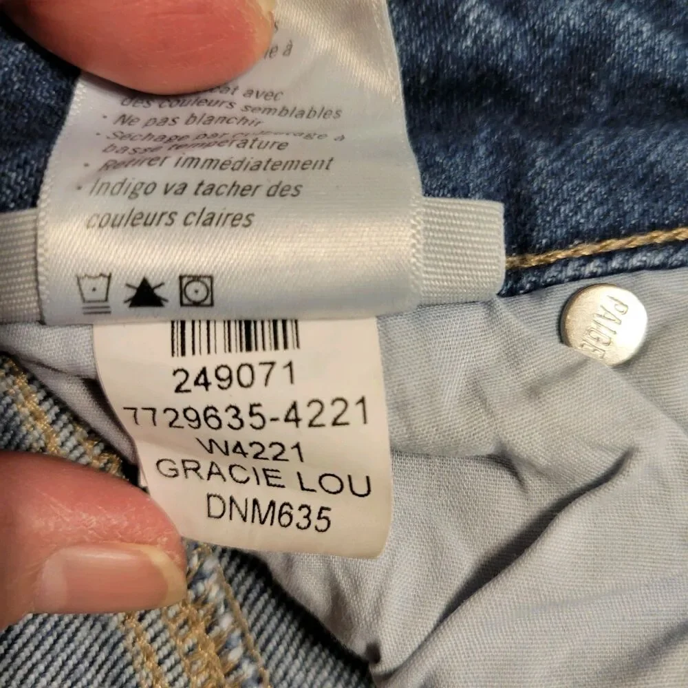 Paige Harper Women's Wide Leg Blue Denim Jeans Low Rise Size 29